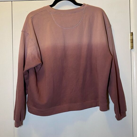 MADEWELL Dip-Dye (Re)sourced Cotton Swing Sweatshirt Mauve Pink Women’s Small - Picture 6 of 11
